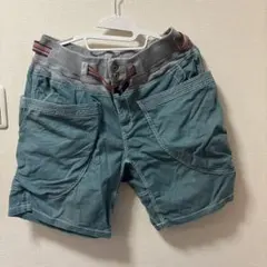 ゴースローキャラバン 青緑色 ショートパンツ 大きなポケット付きのサムネイル