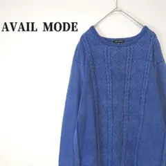 AVAIL MODE ニットセーター クルーネック コットン100 カジュアル