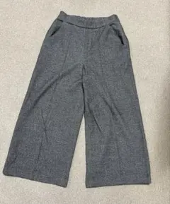 ルクールブラン　グレー ワイドパンツ ゴムウエスト