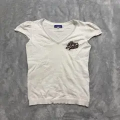 BURBERRY LONDON ブルーレーベル　Vネック 半袖 38