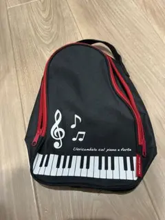 ピアノ鍵盤デザイン　上履き袋