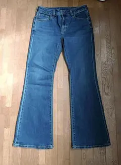 GU　スリム　フレア　デニム　ジーンズ　M