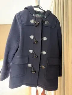 East boy ネイビー ダッフルコート フード付き11号 クリーニング済み