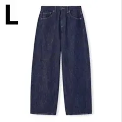 GU ローライズバギージーンズ Lサイズ 【ネイビー】