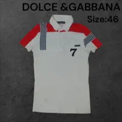 DOLCE&GABBANA ポロシャツ クリーム レッド イタリア製 swagのサムネイル