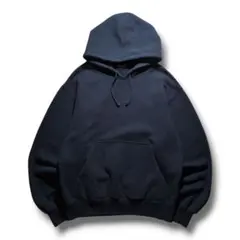 90s OLD UNIQLO パーカー コットンプルオーバー M 黒 紺タグ