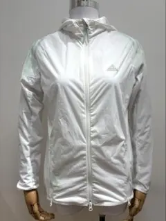 【タグ付き未使用】adidas 薄手ウィンドブレーカー レディース Sサイズ 白