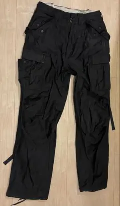 ブラックカーゴパンツ　ワークパンツ