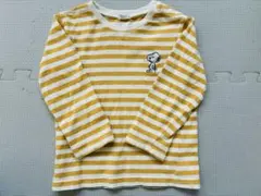 スヌーピー柄　長袖シャツ　ボーダー　90