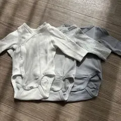 H&M オーガニックコットン 長袖ボディスーツ 3枚セット 0-1M