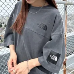 THE NORTH FACE ロゴ Tシャツ グレーXXL　大きいサイズ　韓国のサムネイル