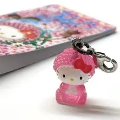 【レア未使用】ご当地キティ 神奈川 鎌倉限定 大仏 ピンク ファスナーマスコット