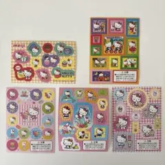 ハローキティ ステッカー サンリオ　シールセット 平面シール帳に　5枚セット