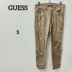 GUESS ゲス ダメージ デニムパンツ ベージュ ストレッチ スキニー