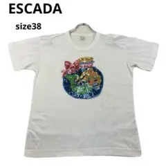 希少　ESCADA 半袖Tシャツ 人魚 スパンコール装飾 vintageのサムネイル