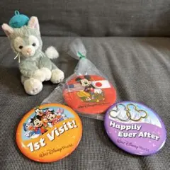 ディズニー　缶バッジ3個セット