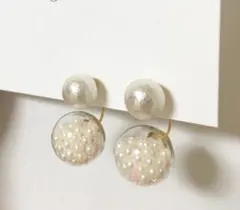 ＊ハンドメイド作品＊ コットンパール ピアス