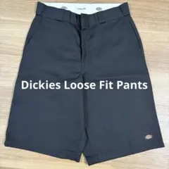 Dickies LooseFit ルーズフィット　ブラックハーフパンツ　W32