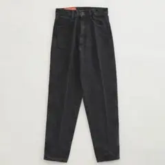 Preloved ハイウエスト テーパード ブラックデニム　26