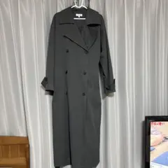 グレー トレンチコート ダブルブレスト