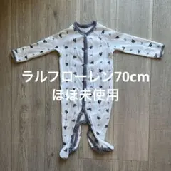 【ほぼ未使用】Ralph Lauren クマ柄 ベビー　長袖ロンパース　70cm