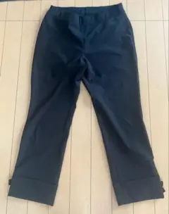 ギャラリービスコンティ　黒　ストレッチクロップドパンツ　サイズ2 ウエストゴム