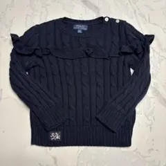 ラルフローレン　コットン　フリル　ニット　100 3T 1111