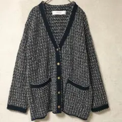 ジャーナルスタンダード 金ボタン カーディガン マルチカラー 綿混 F フリー