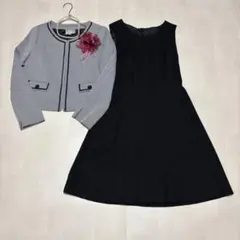 【セットアップ】セレモニースーツ　ノーカラー　11号　ワンピース