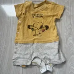 スヌーピー 半袖ロンパース