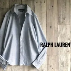 Ralph Lauren ラルフローレン　ストライプ　ボタンダウン　シャツ　刺繍