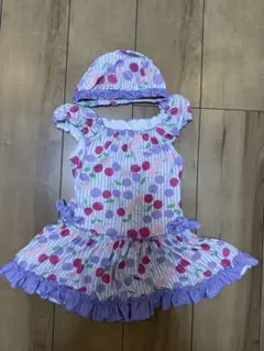 【KP】ニットプランナー　ワンピース水着130と帽子のセット