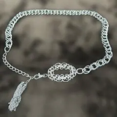 【美品】シルバー装飾的ウォレットチェーンベルト