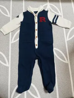 ポロラルフローレン　ネイビー/ホワイトロンパース