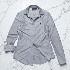 【ポロラルフローレン】KNIT DRESS SHIRT ストライプ 長袖シャツのサムネイル