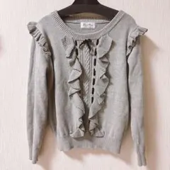 le reve Vanilla♡フリル付きリボングレーニットセーター