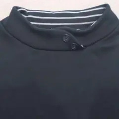 ネイビー 長袖 裏起毛 プルオーバー トレーナー ハイネック LL