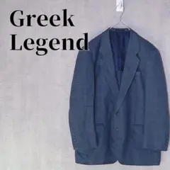 Greek Legend　ウール100%　テーラードジャケット　サイズL相当　紺