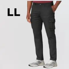 カーゴパンツ スリムフィット ストレッチ メンズ 黒 LL