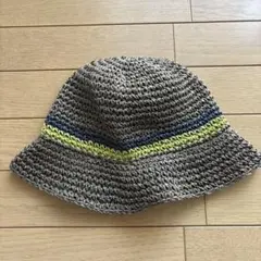 新品未使用　べべ　Bebe 帽子　56センチ　ストローハット　麦わら帽子