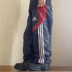 00s archive adidas wide nylon pants y2k