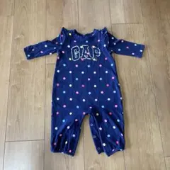 GAP ネイビー ドット柄ロンパース