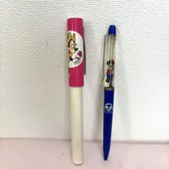 レトロ　ボールペン＆色ペン　ミッキー　ミニー　ジャンク(書けない)品　文房具