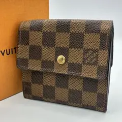 超美品☆ルイヴィトン ダミエ エベヌ カルト クレディ 三つ折り財布