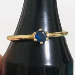 ブルーサファイア ゴールドリング 9号相当　artificial
