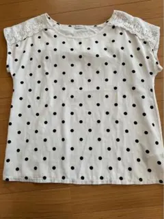 earth music & ecology ドット柄 ノースリーブTシャツ