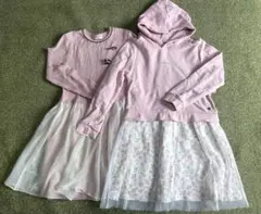 ワンピース チュニック ピンク 130 2枚セット