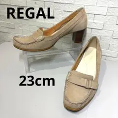 REGAL リーガル F14R スエード ローファーパンプス 23cm ベージュ