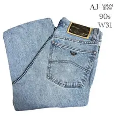 90s ARMANI JEANS/ストレートデニム/31/ブルー/イタリア製