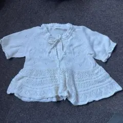 ホワイト カーディガン 80-90cm